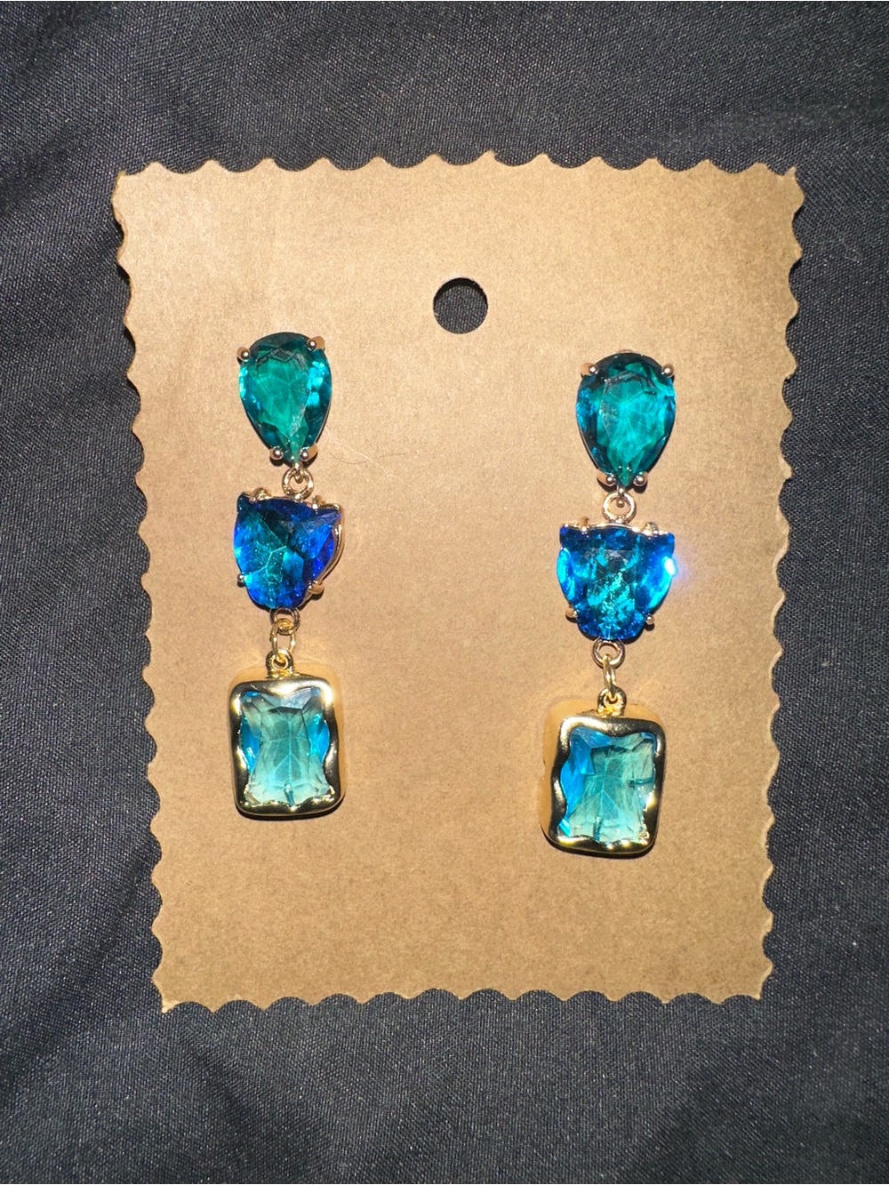 Beautiful Blue custom Earrings